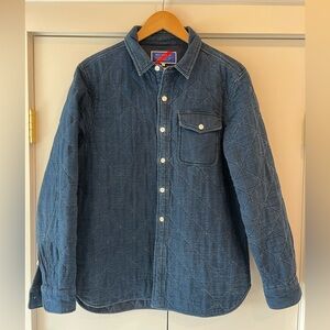 Best Made Co. mens Quilted Jacket Denim in Navy - small